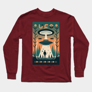 retro ufo poster Long Sleeve T-Shirt